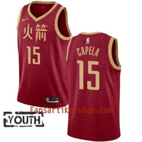 Houston Rockets Trikot Clint Capela 15 2018-19 Nike City Edition Rot Swingman - Kinder